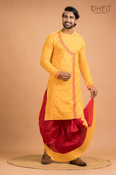 Dheu Designer Kurta Dhoti(Optional) Set