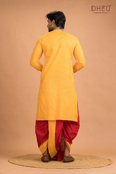 Dheu Designer Kurta Dhoti(Optional) Set