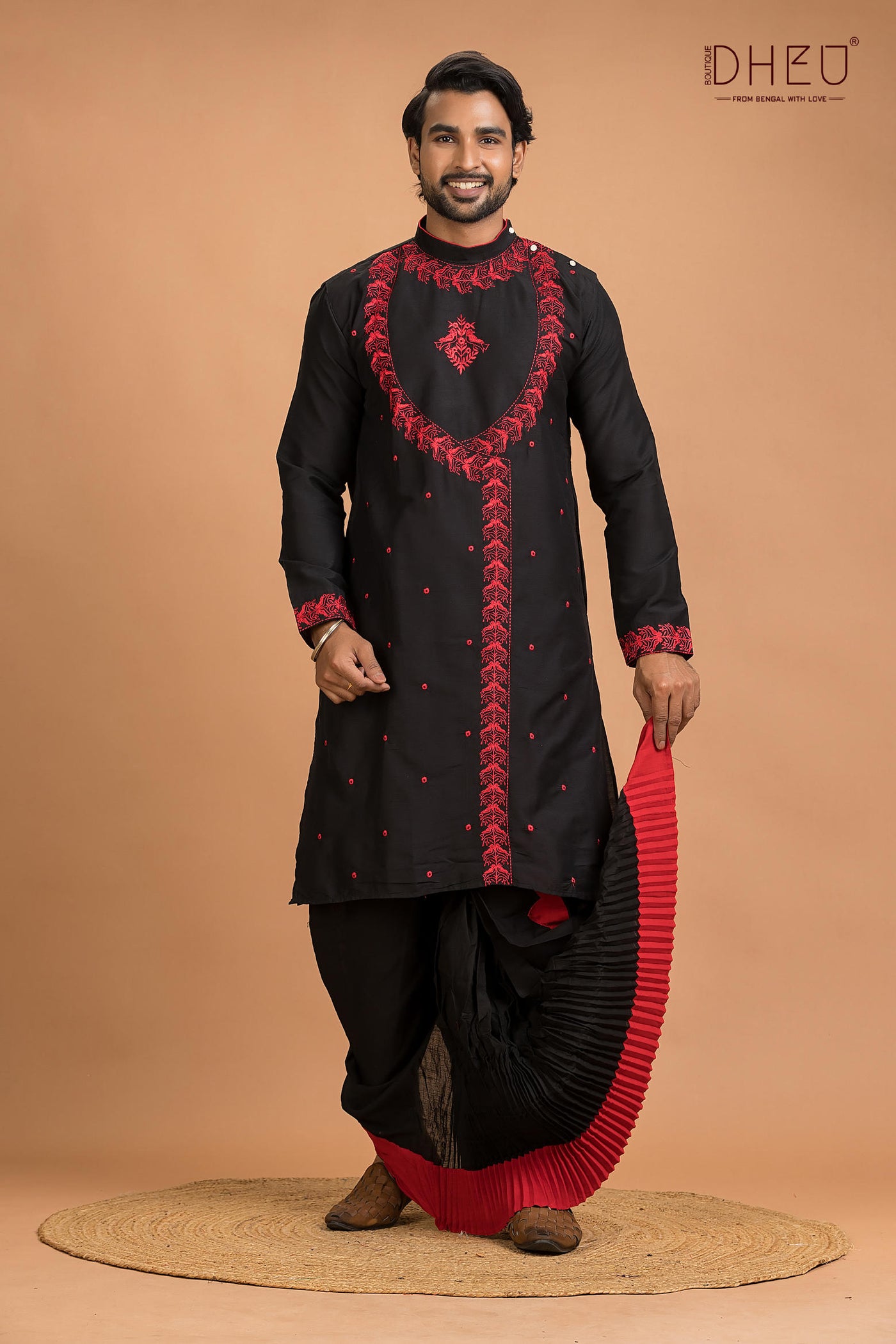 Dheu Designer Kurta Dhoti(Optional) Set