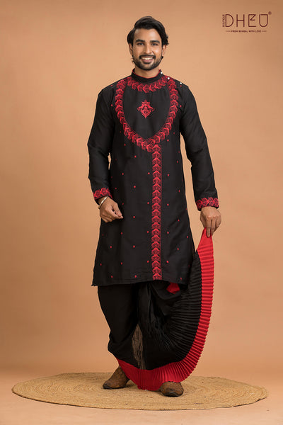 Dheu Designer Kurta Dhoti(Optional) Set