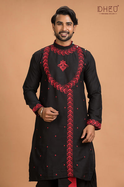 Dheu Designer Kurta Dhoti(Optional) Set