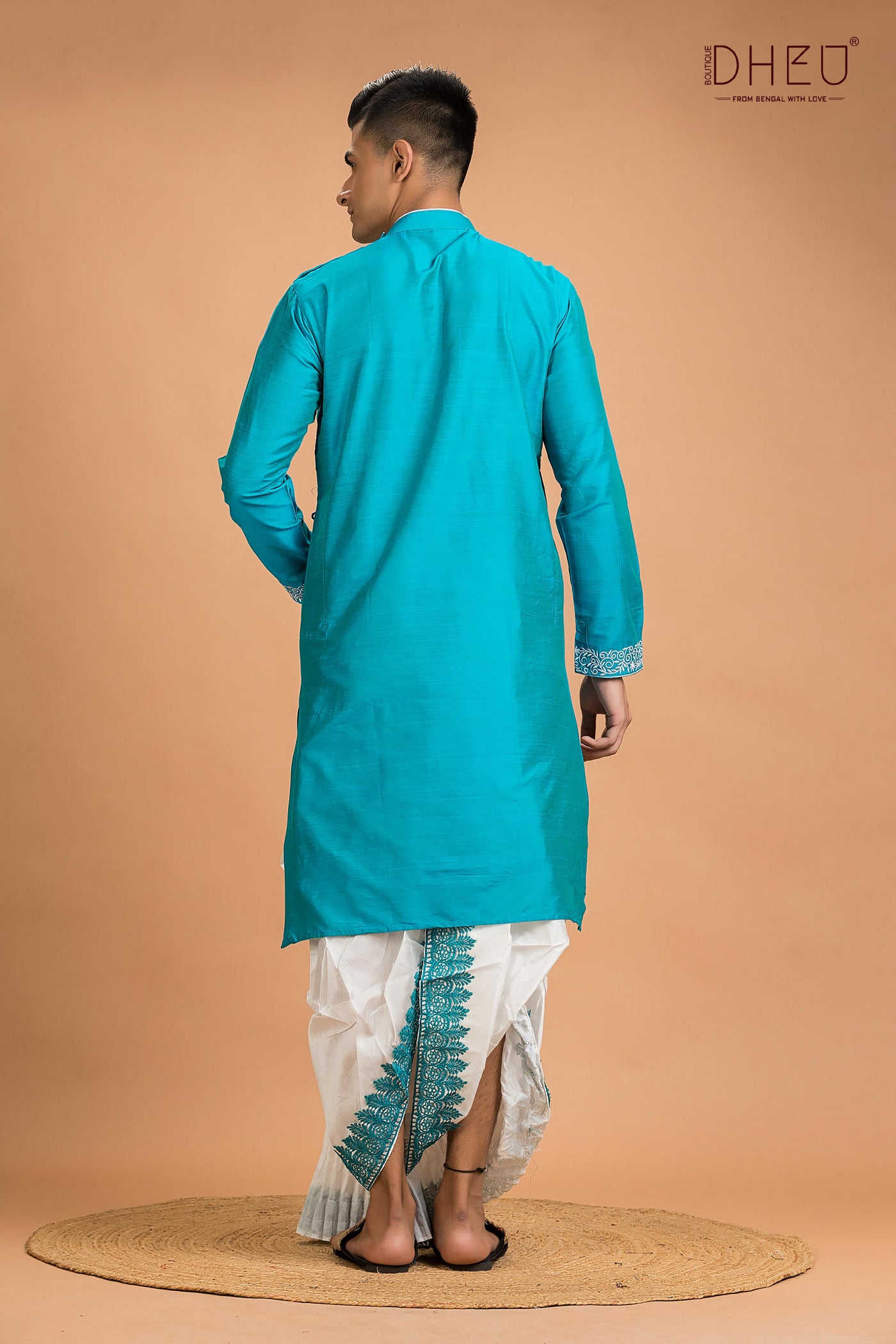 Designer Silk Kurta Dhoti(Optional) Set
