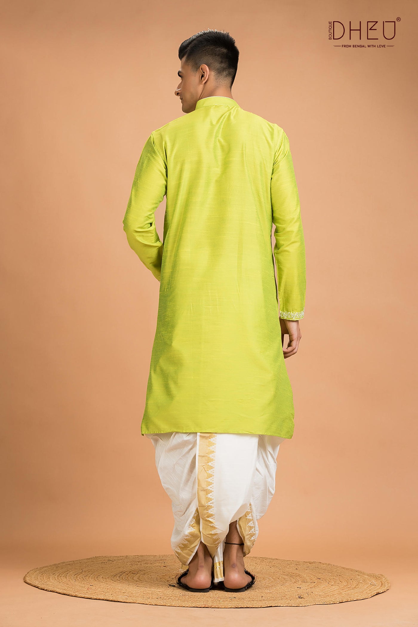 Designer Silk Kurta Dhoti(Optional) Set