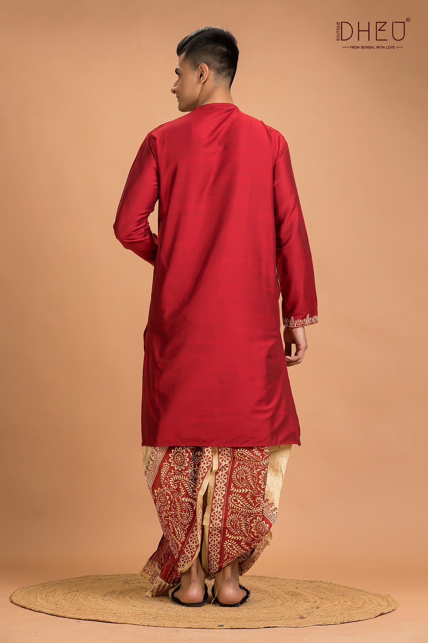 Designer Silk Kurta Dhoti(Optional) Set