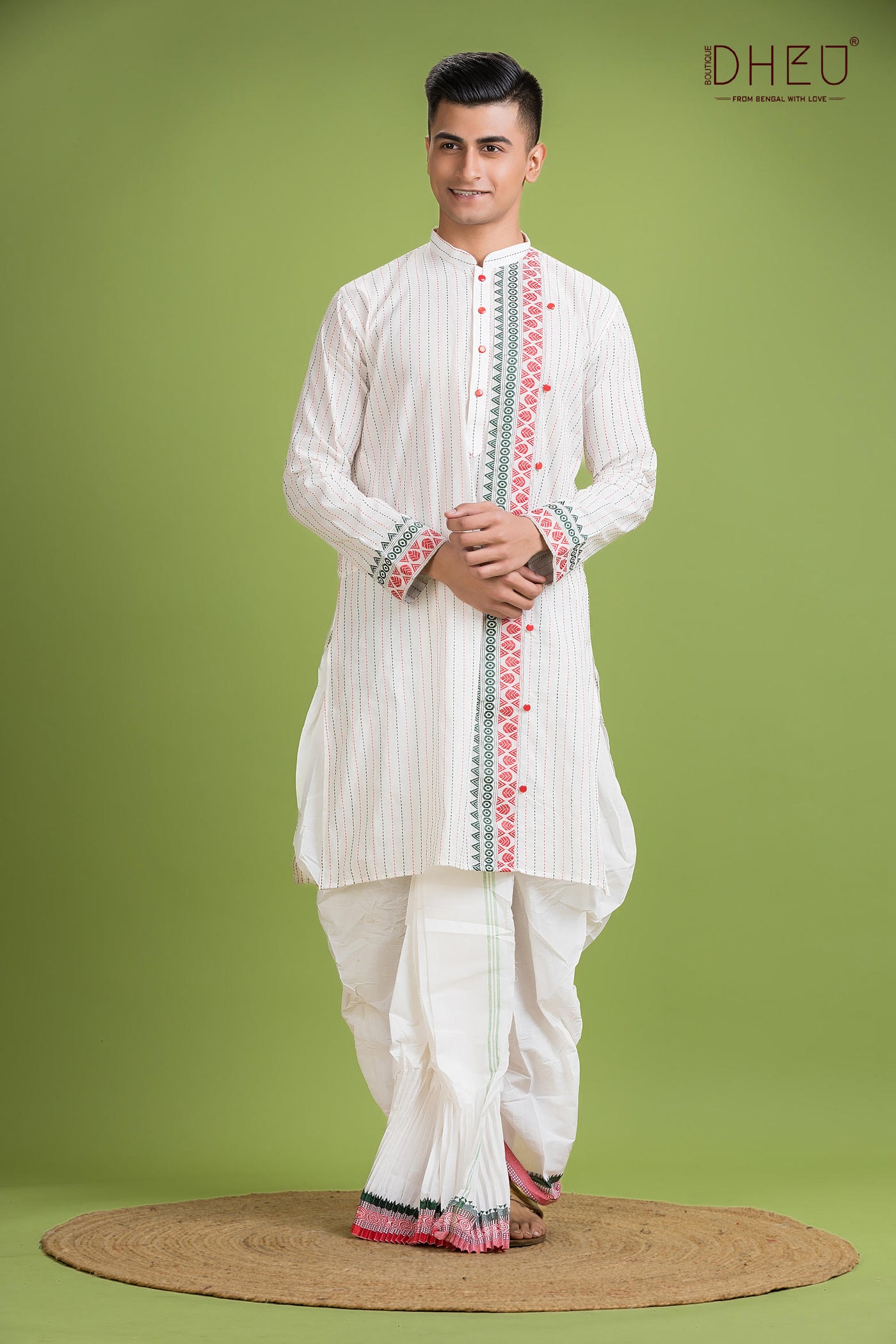 Dheu Designer Kurta Dhoti(Optional) Set