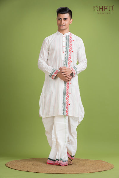 Dheu Designer Kurta Dhoti(Optional) Set