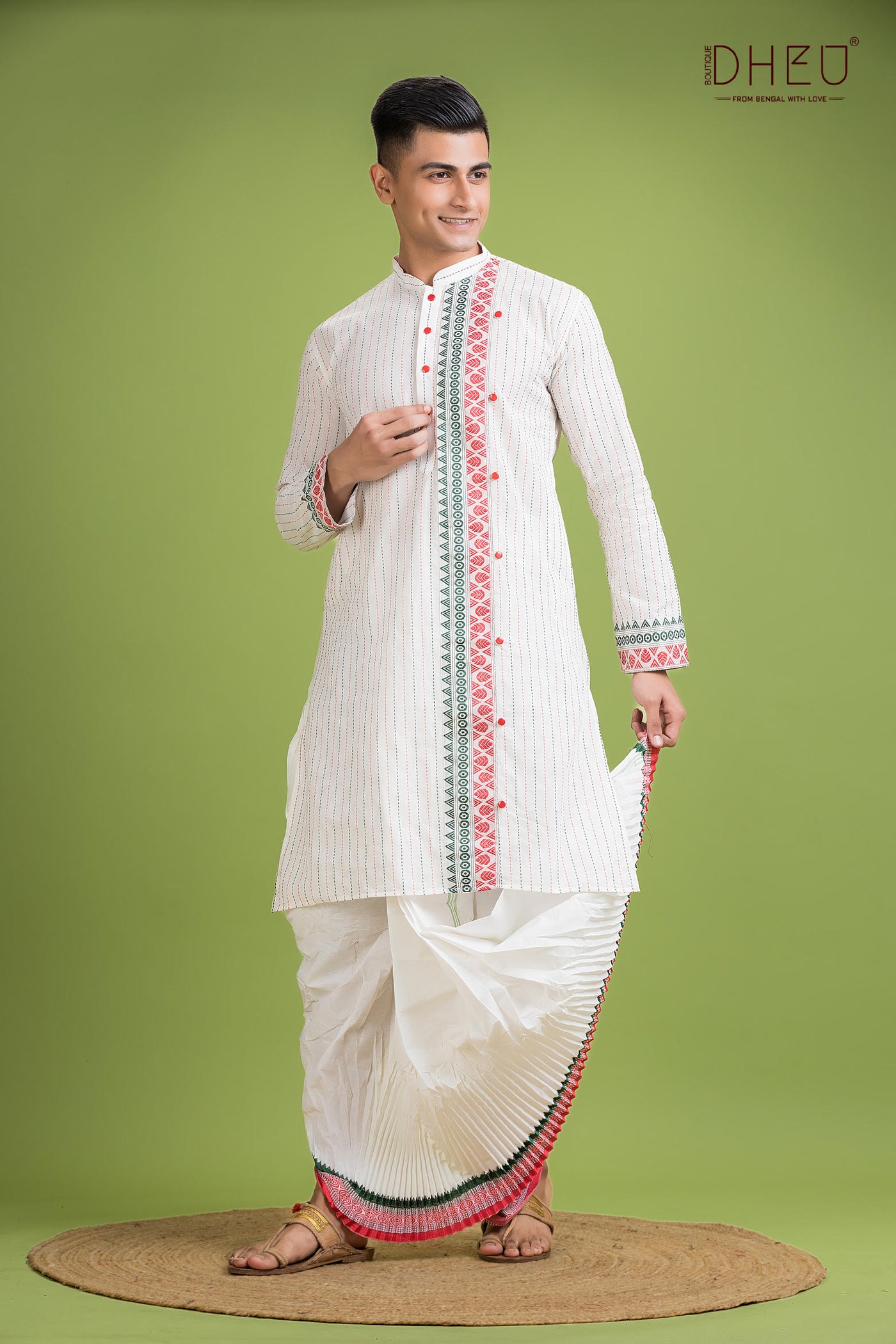 Dheu Designer Kurta Dhoti(Optional) Set