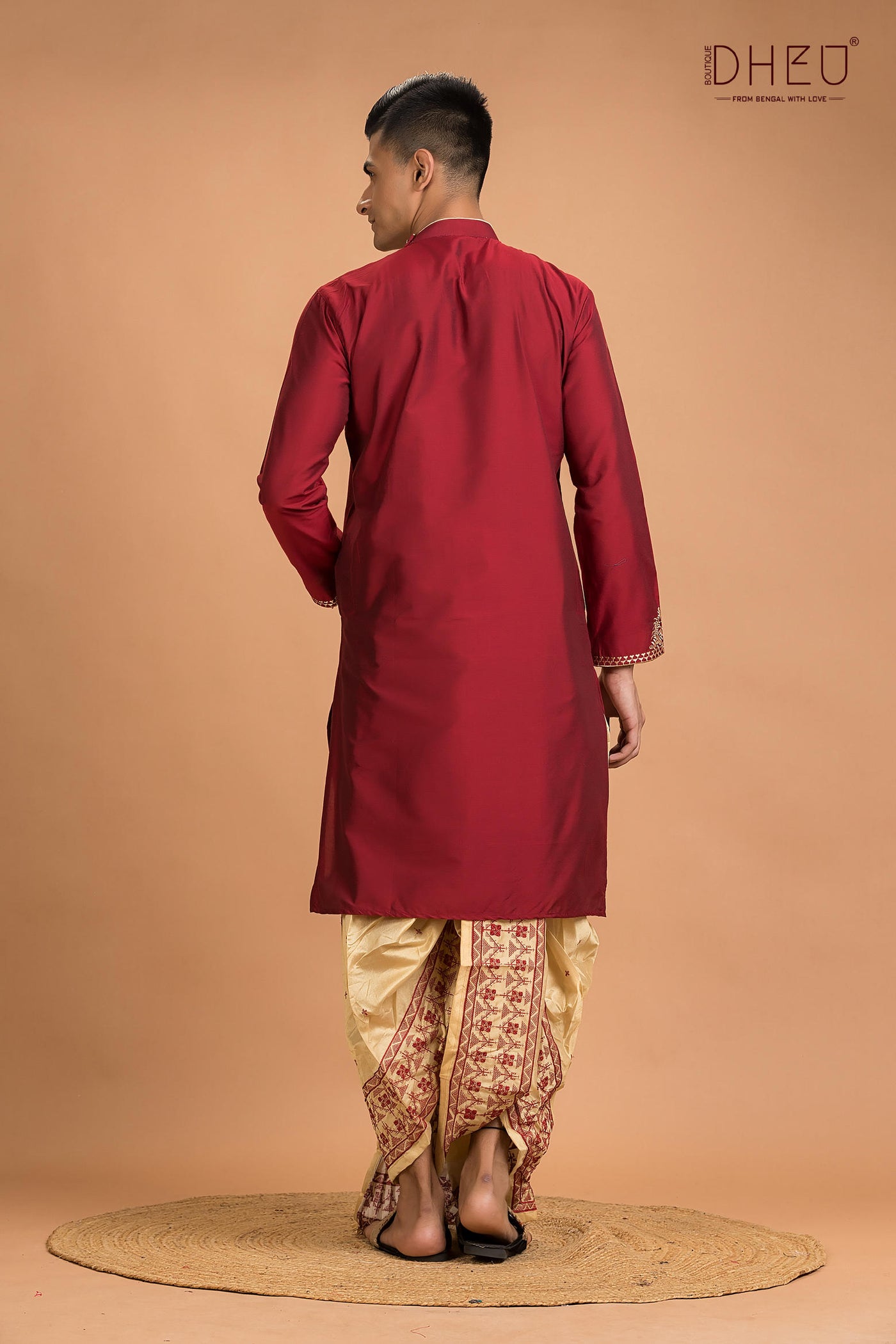 Designer Silk Kurta Dhoti(Optional) Set