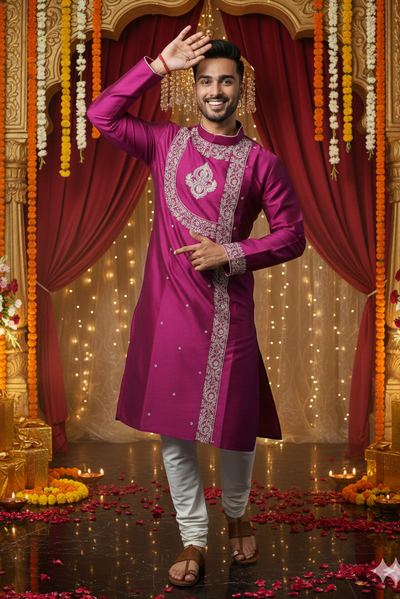 Exclusive Designer Silk Kurta