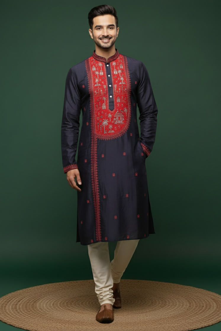 Exclusive Designer Silk Kurta