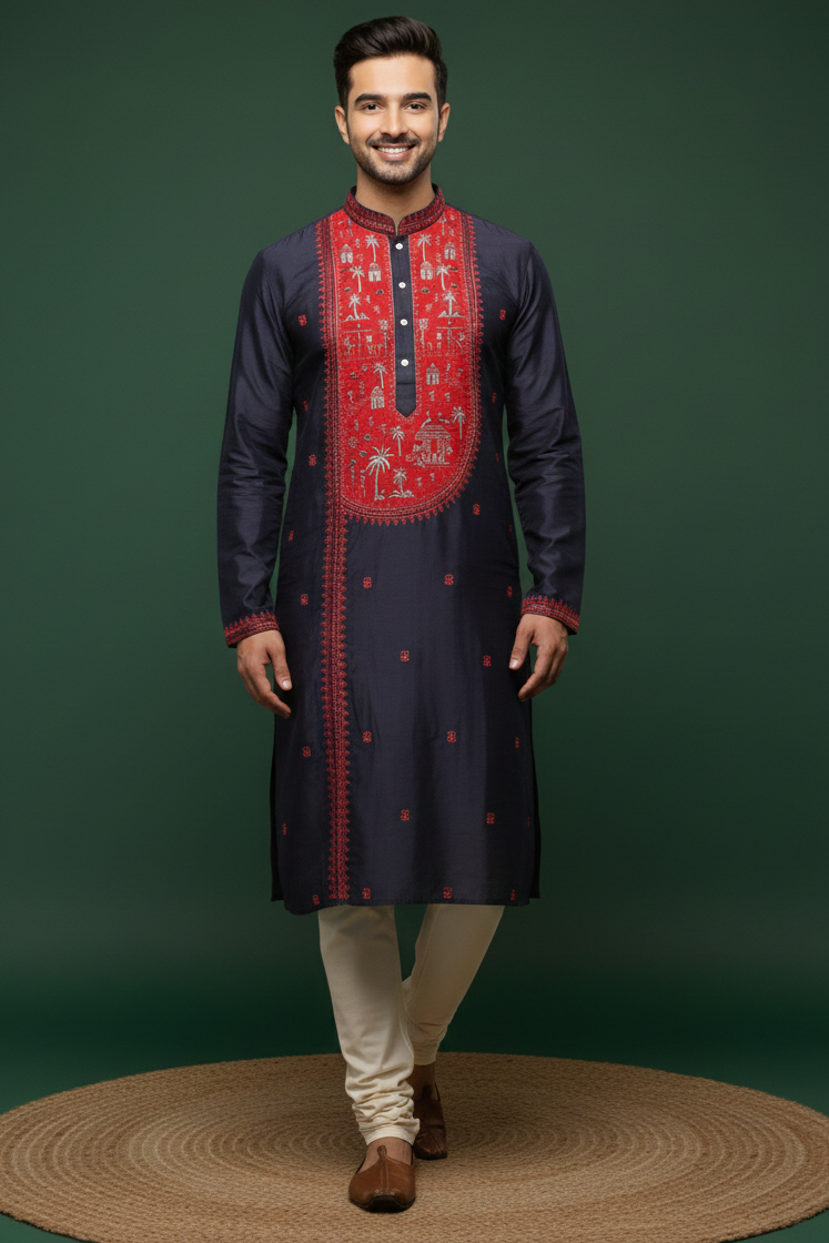 Exclusive Designer Silk Kurta