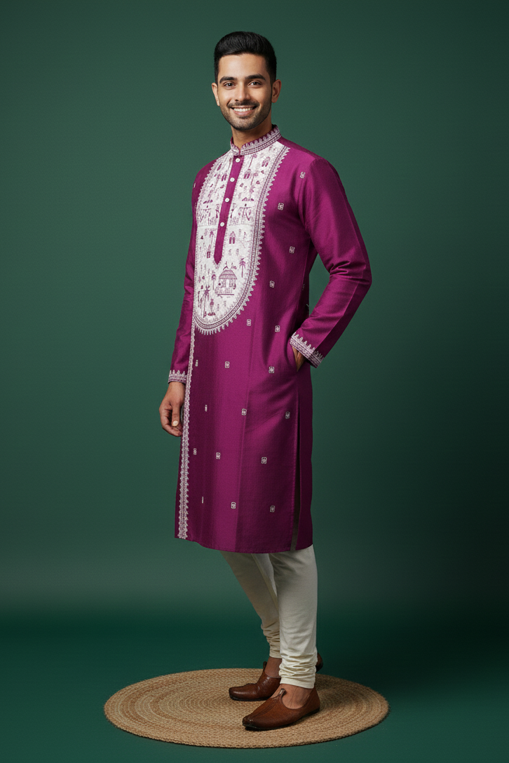 Exclusive Designer Silk Kurta