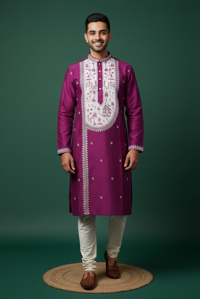 Exclusive Designer Silk Kurta