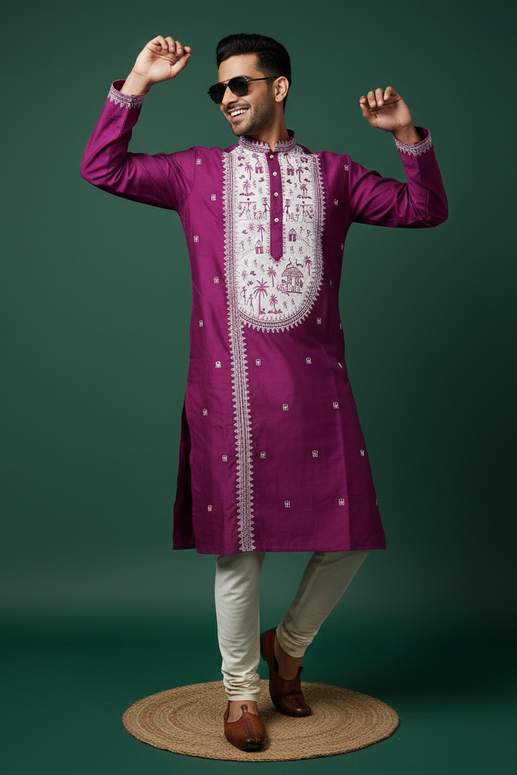 Exclusive Designer Silk Kurta