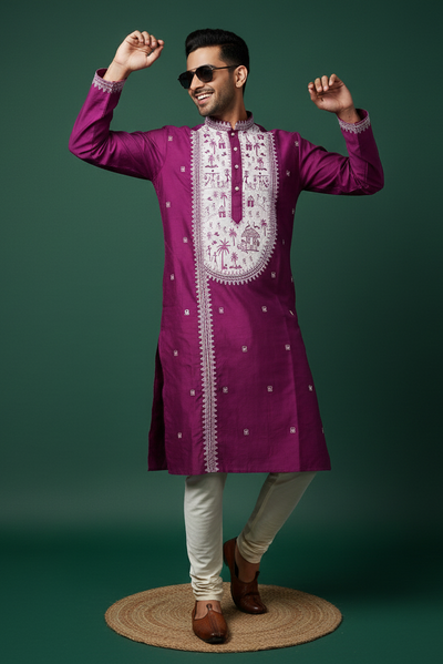 Exclusive Designer Silk Kurta