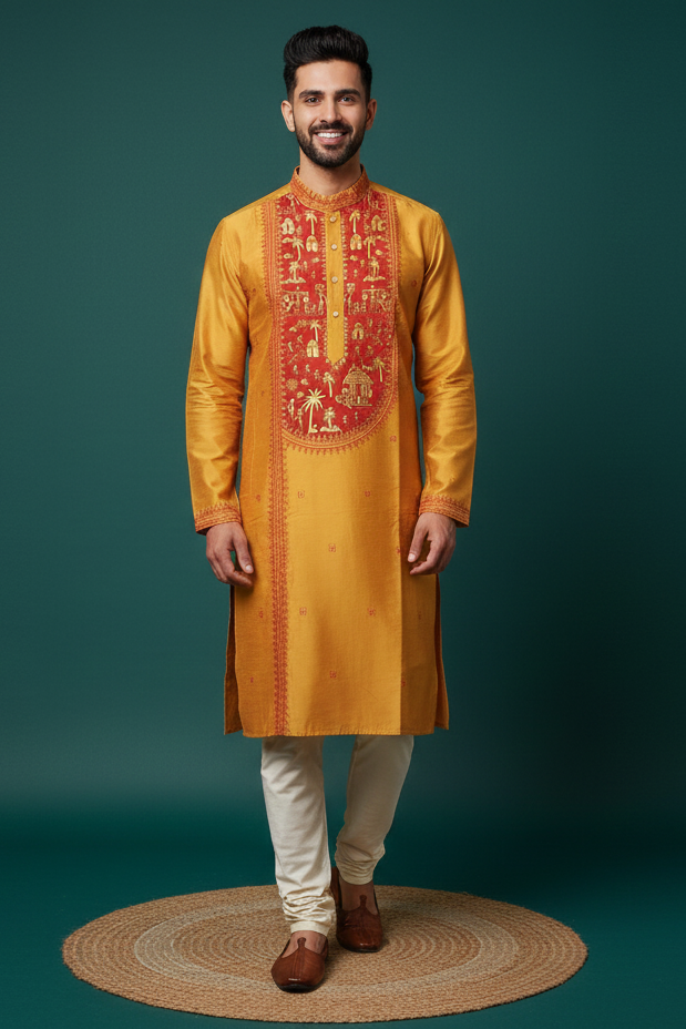 Exclusive Designer Silk Kurta