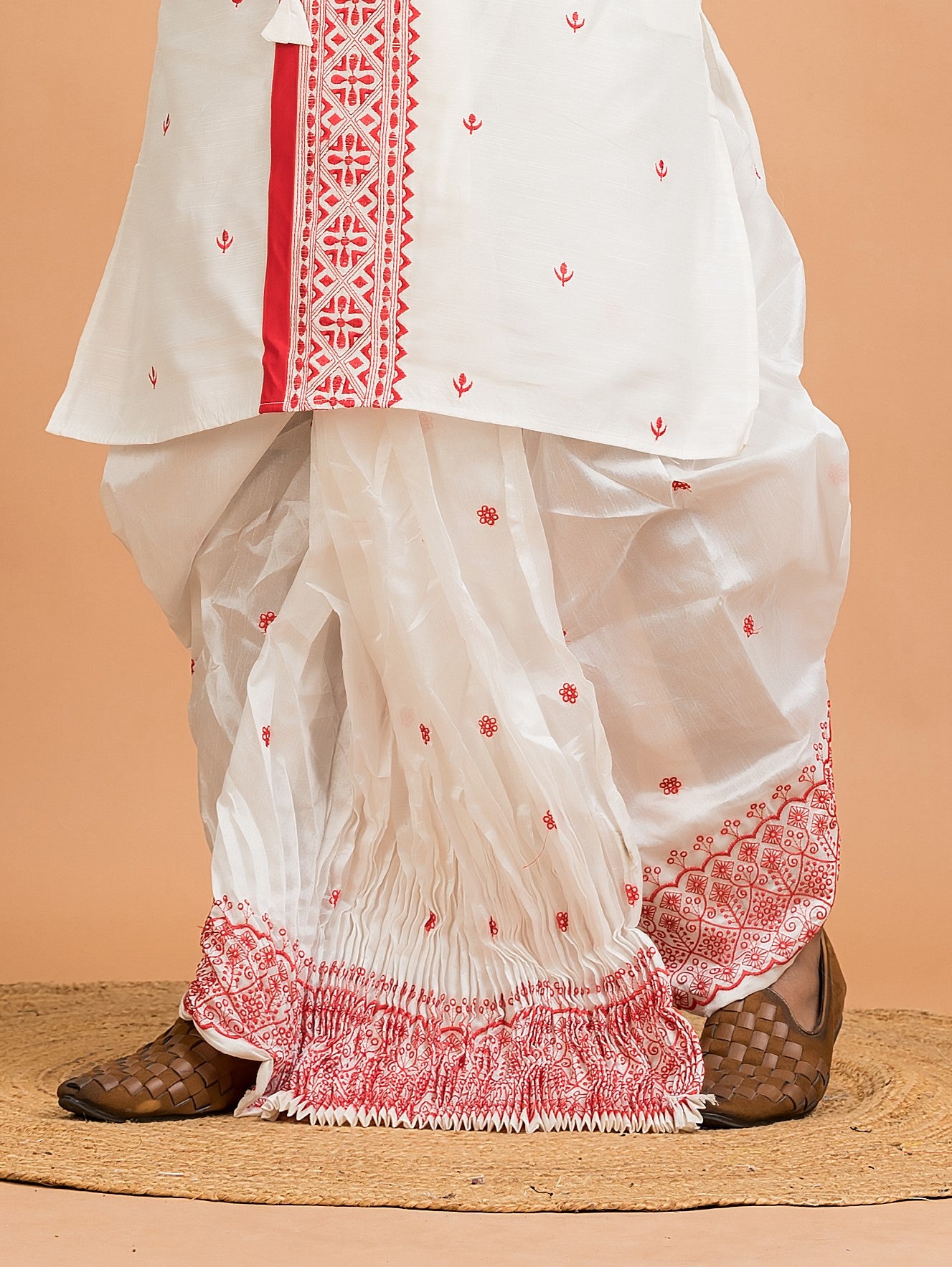 Dupion Silk Dhoti- Ready to wear