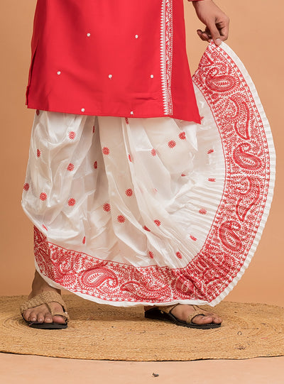 Dupion Silk Dhoti- Ready to wear
