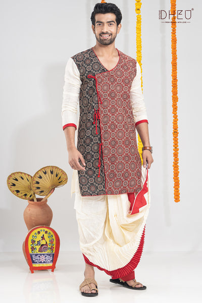 Sawambhu's Choice-Mekhela-Kurta Couple Set