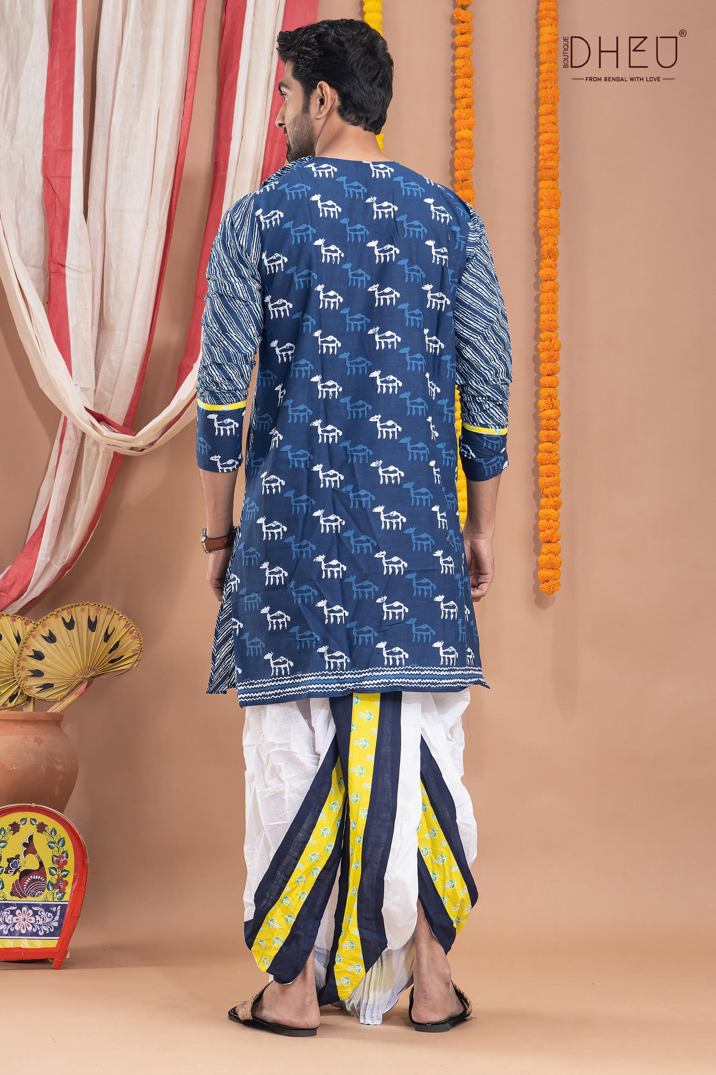 Ek Pashla Bristi-Kurta-Saree Couple Set