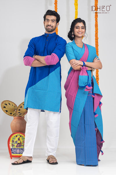 Dibratrir Kabya-Kurta-Mekhela Couple Set