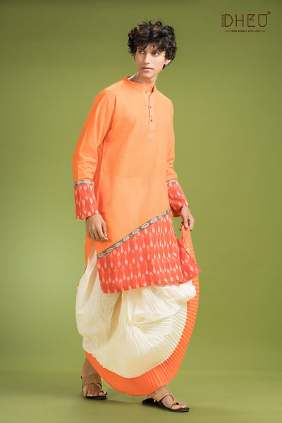 Dheu Exclusive Mekhela & Kurta Couple Set