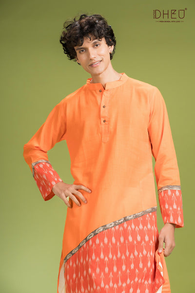 Dheu Exclusive Mekhela & Kurta Couple Set