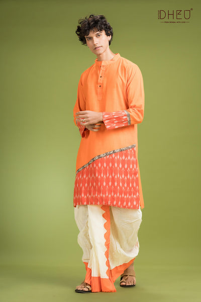 Dheu Exclusive Mekhela & Kurta Couple Set