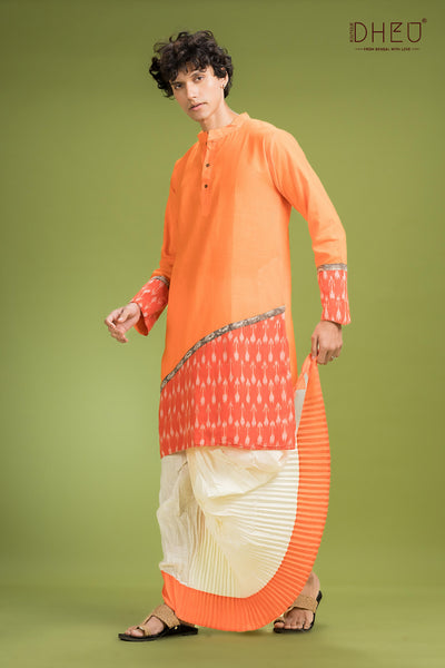 Dheu Exclusive Mekhela & Kurta Couple Set