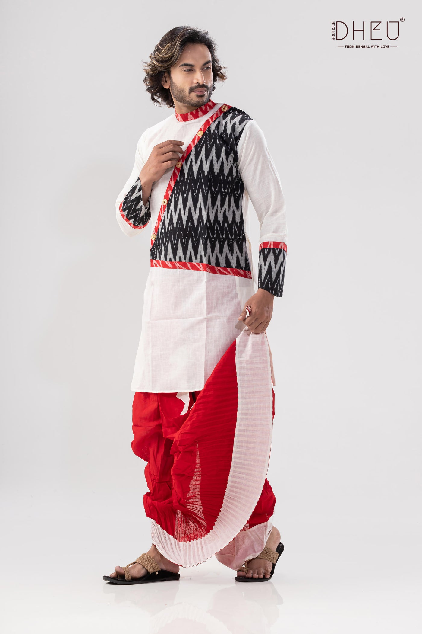 Damodar- Kurta-Saree Couple Set