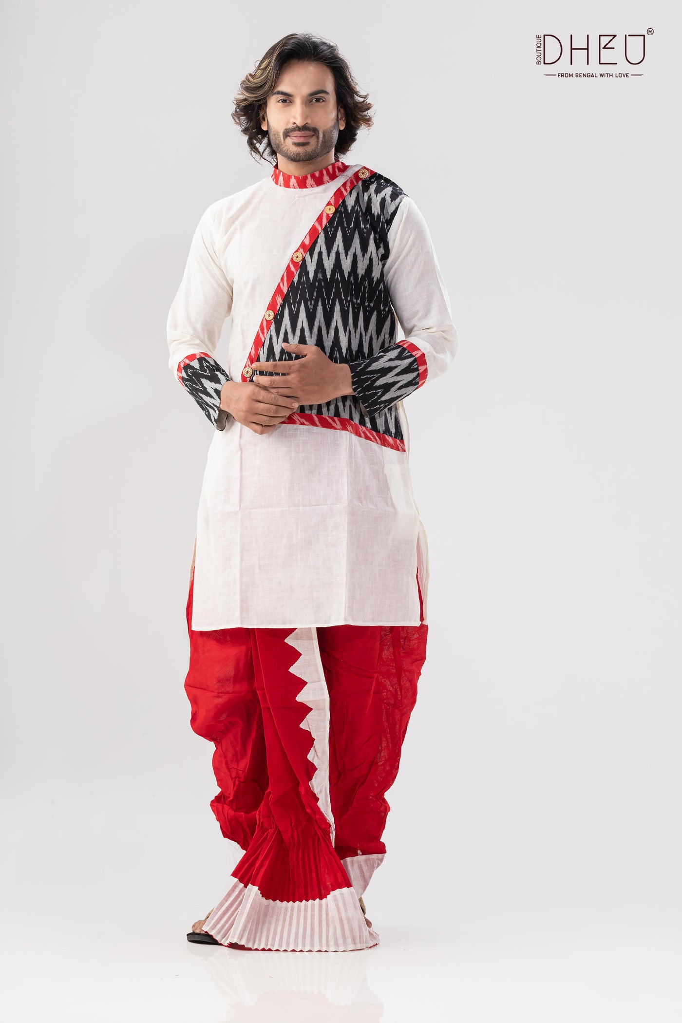 Damodar- Kurta-Saree Couple Set