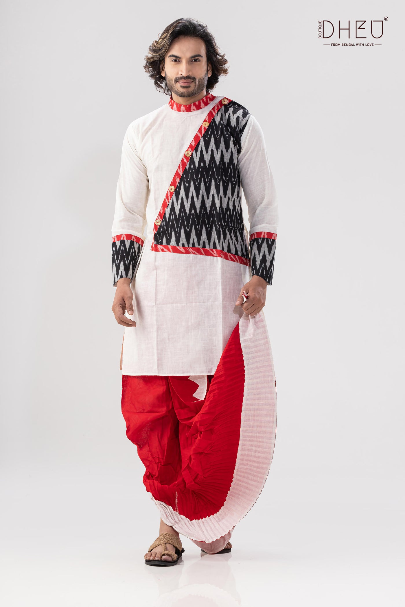 Damodar- Kurta-Saree Couple Set