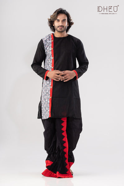 BosuDhara- Kurta-Saree Couple Set