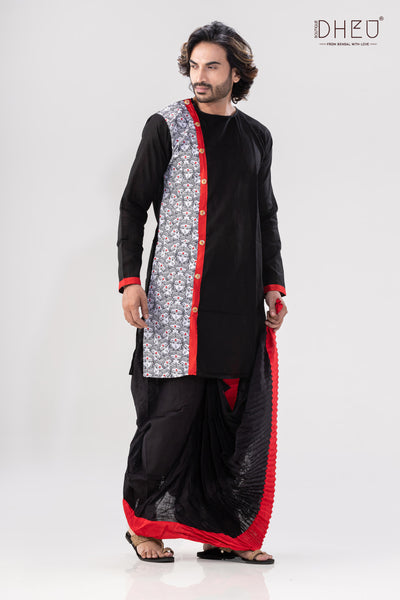 BosuDhara Kurta Dhoti(Optional) Set