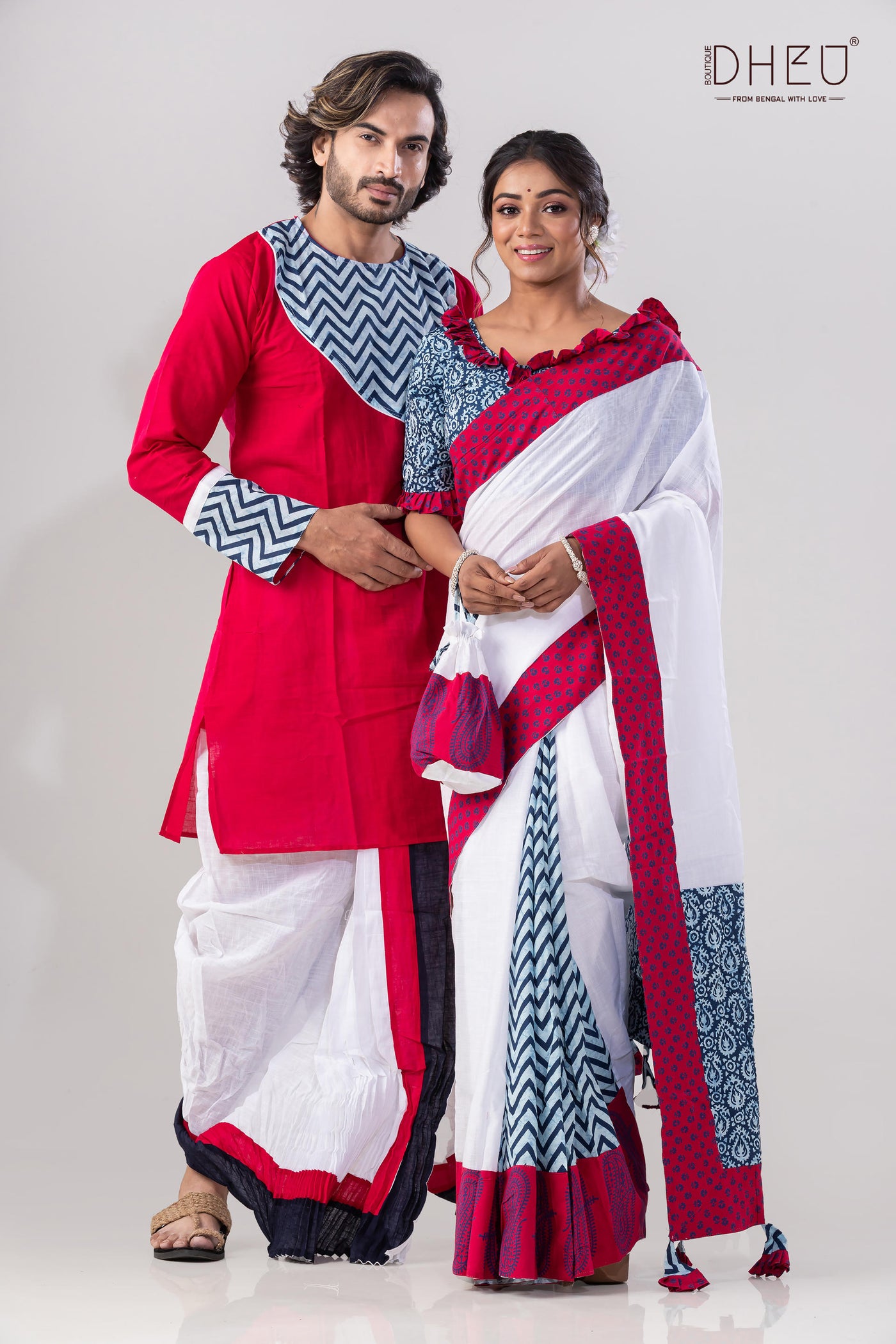 Moruswargo-Saree-Kurta Couple Set