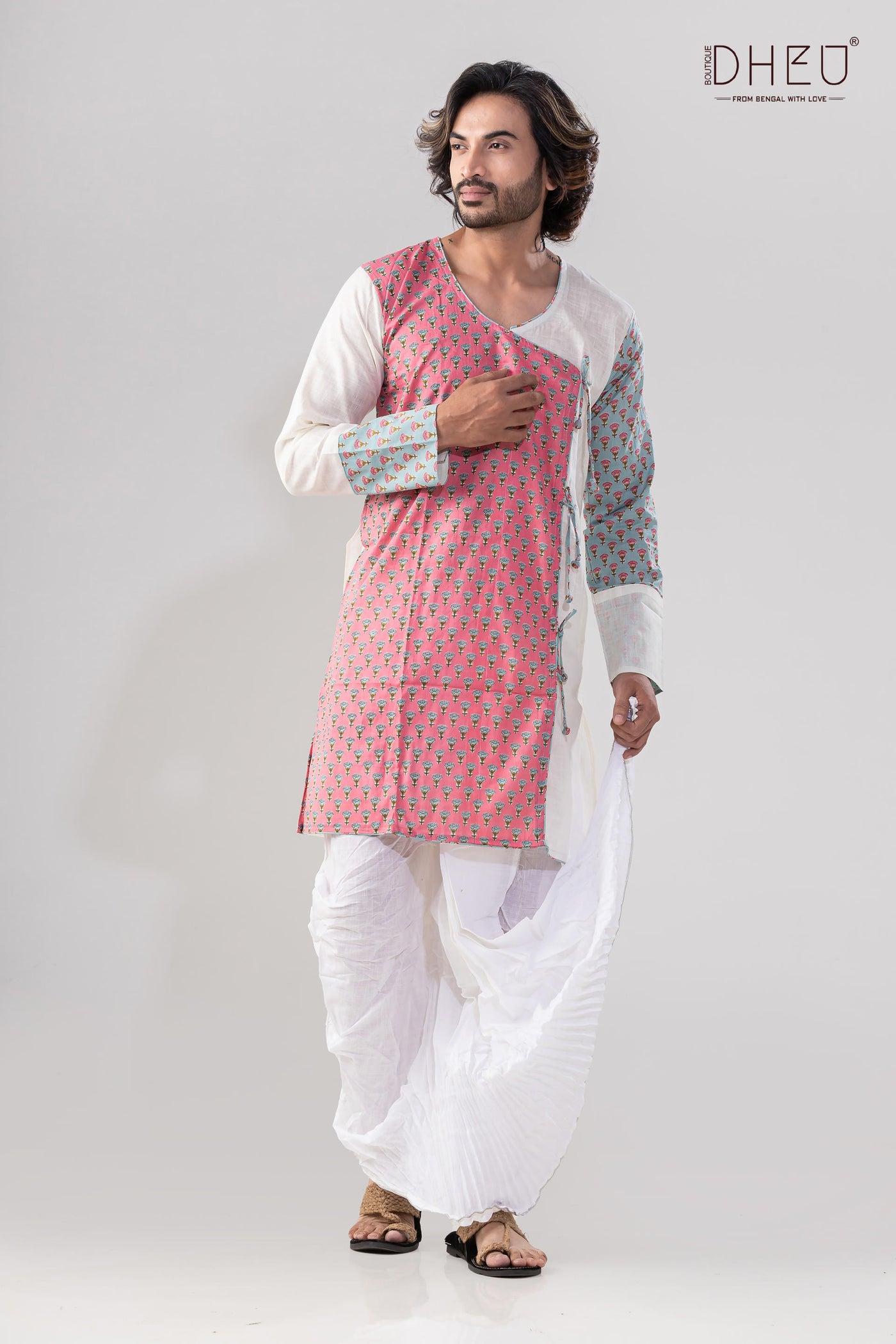 Khelaghor- Mekhela-Kurta Couple Set