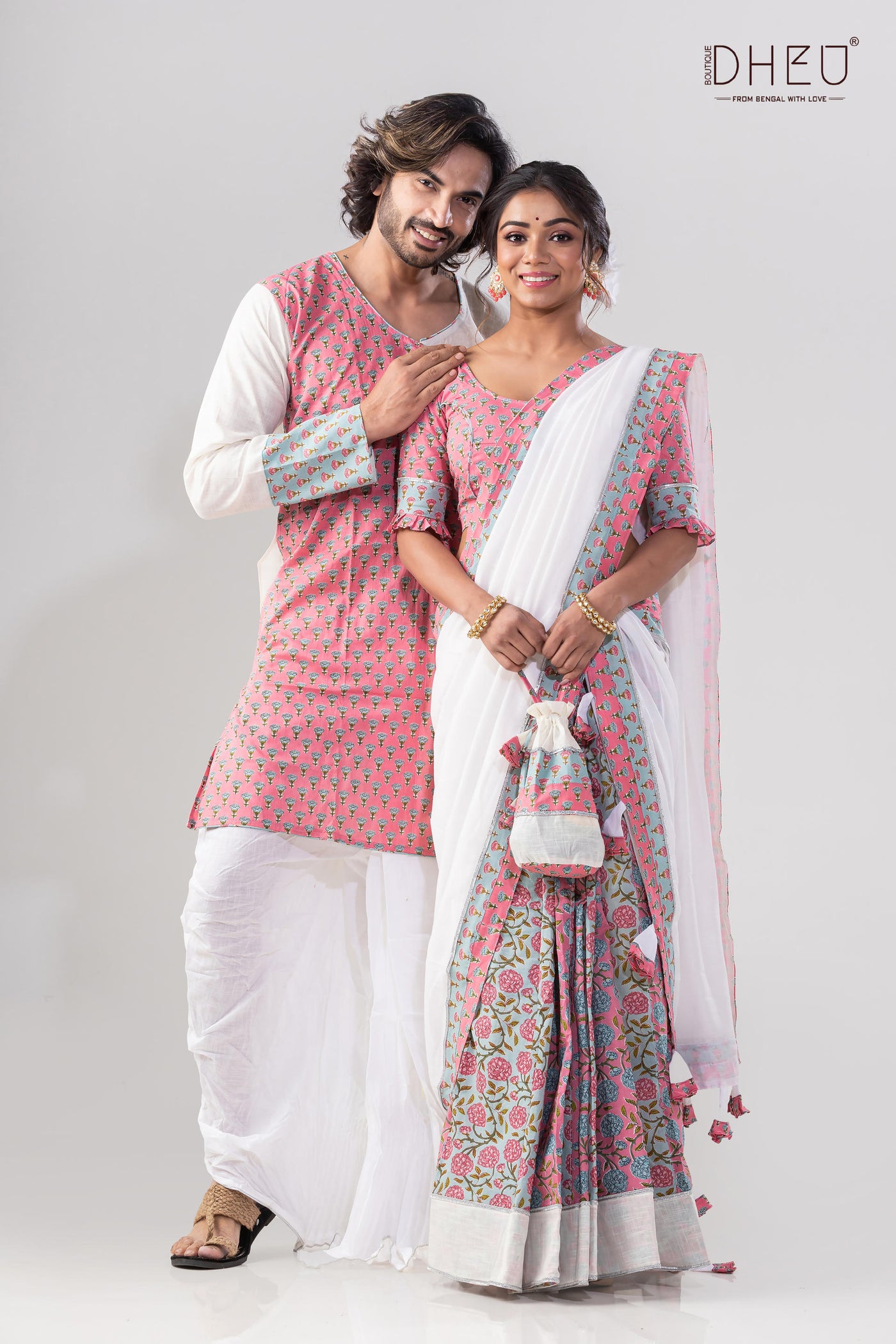 Khelaghor- Designer Mekhela Couple Set