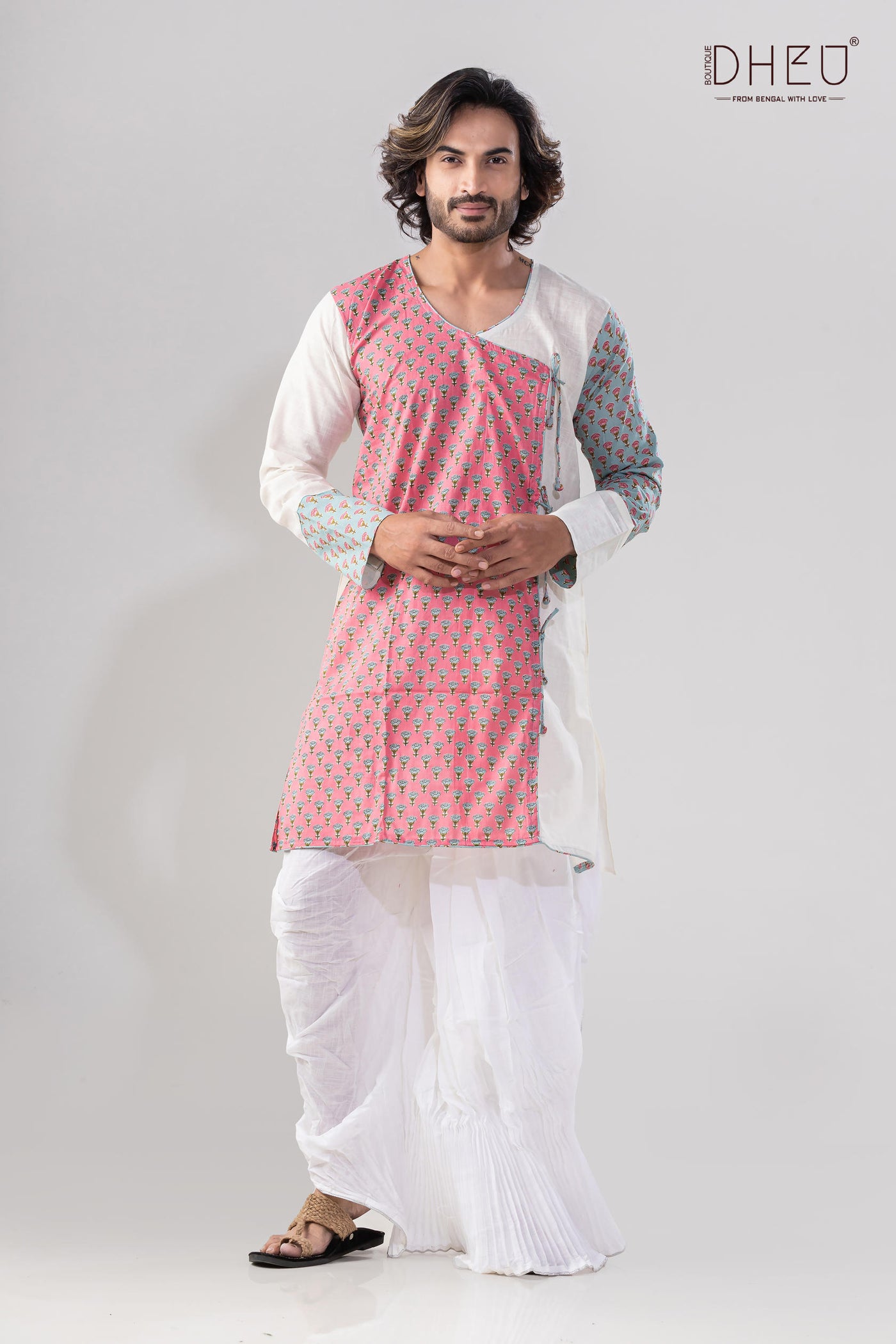 Dheu Exclusive Designer Kurta Dhoti(Optional) Set