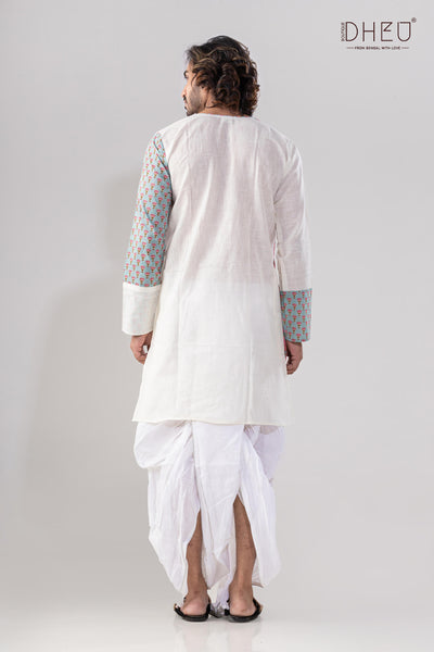 Dheu Exclusive Designer Kurta Dhoti(Optional) Set