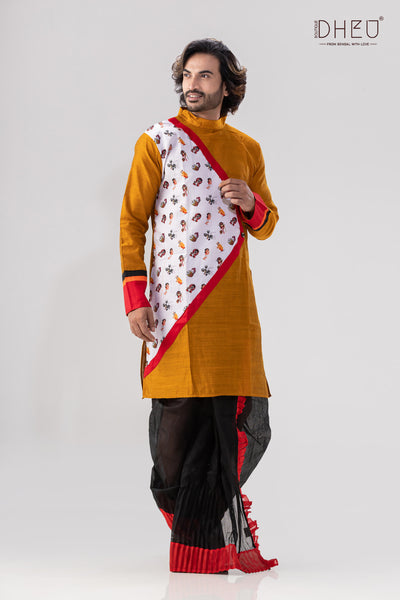 Agomonir Gaan- Mekhela-Kurta Couple Set