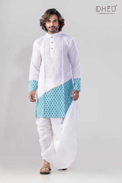 Dheu Exclusive Designer Kurta Dhoti(Optional) Set