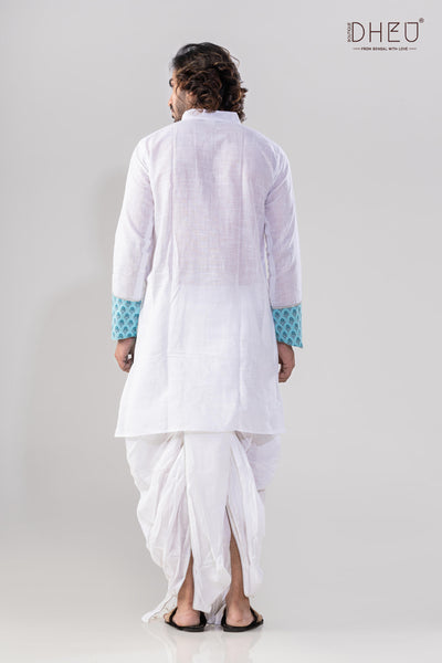 Dheu Exclusive Designer Kurta Dhoti(Optional) Set