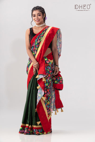 Din Ratrir Golpo- Designer Mekhela Couple Set