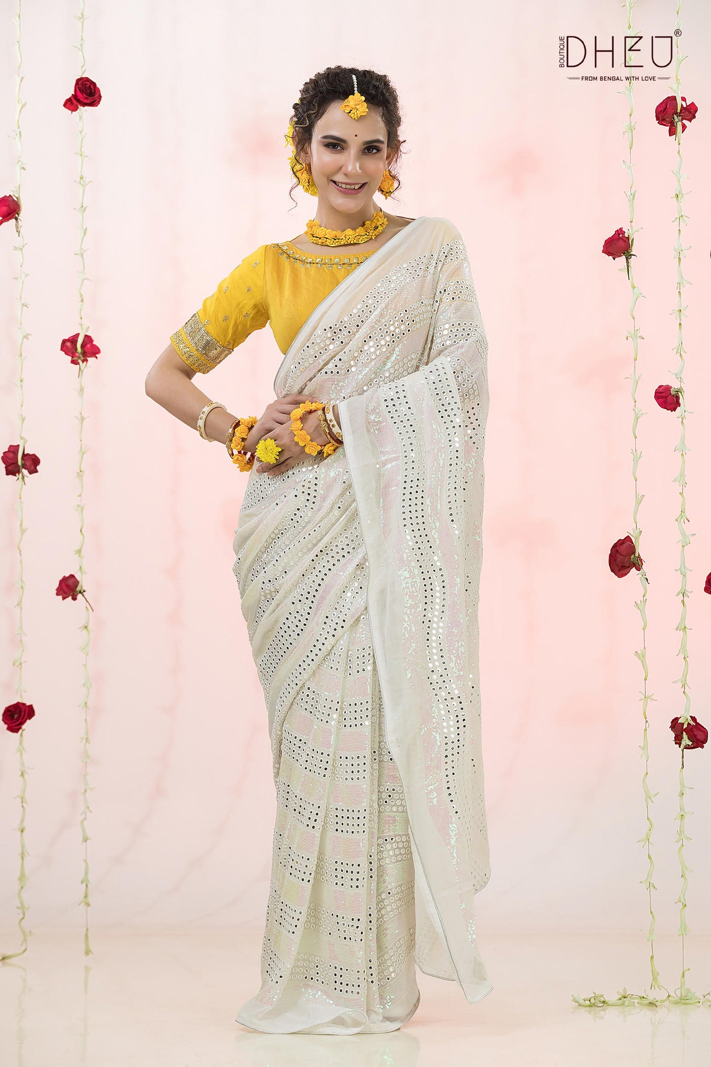 Designer Sequence Organza Saree