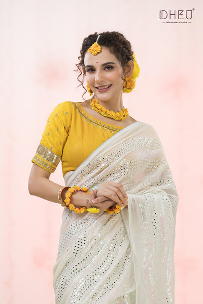 Designer Sequence Organza Saree