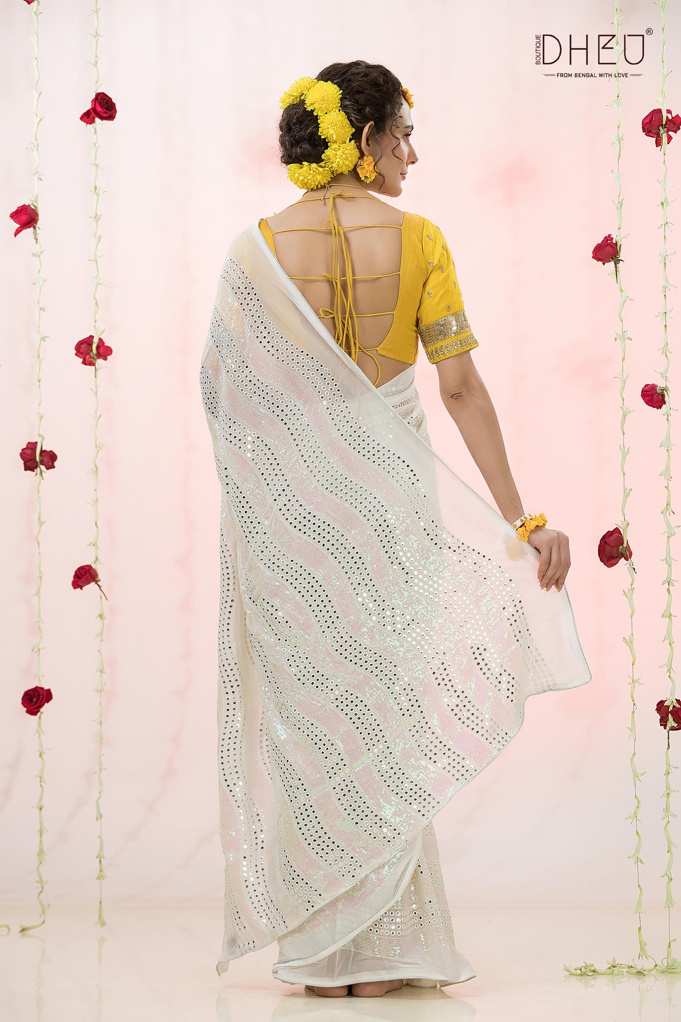 Designer Sequence Organza Saree