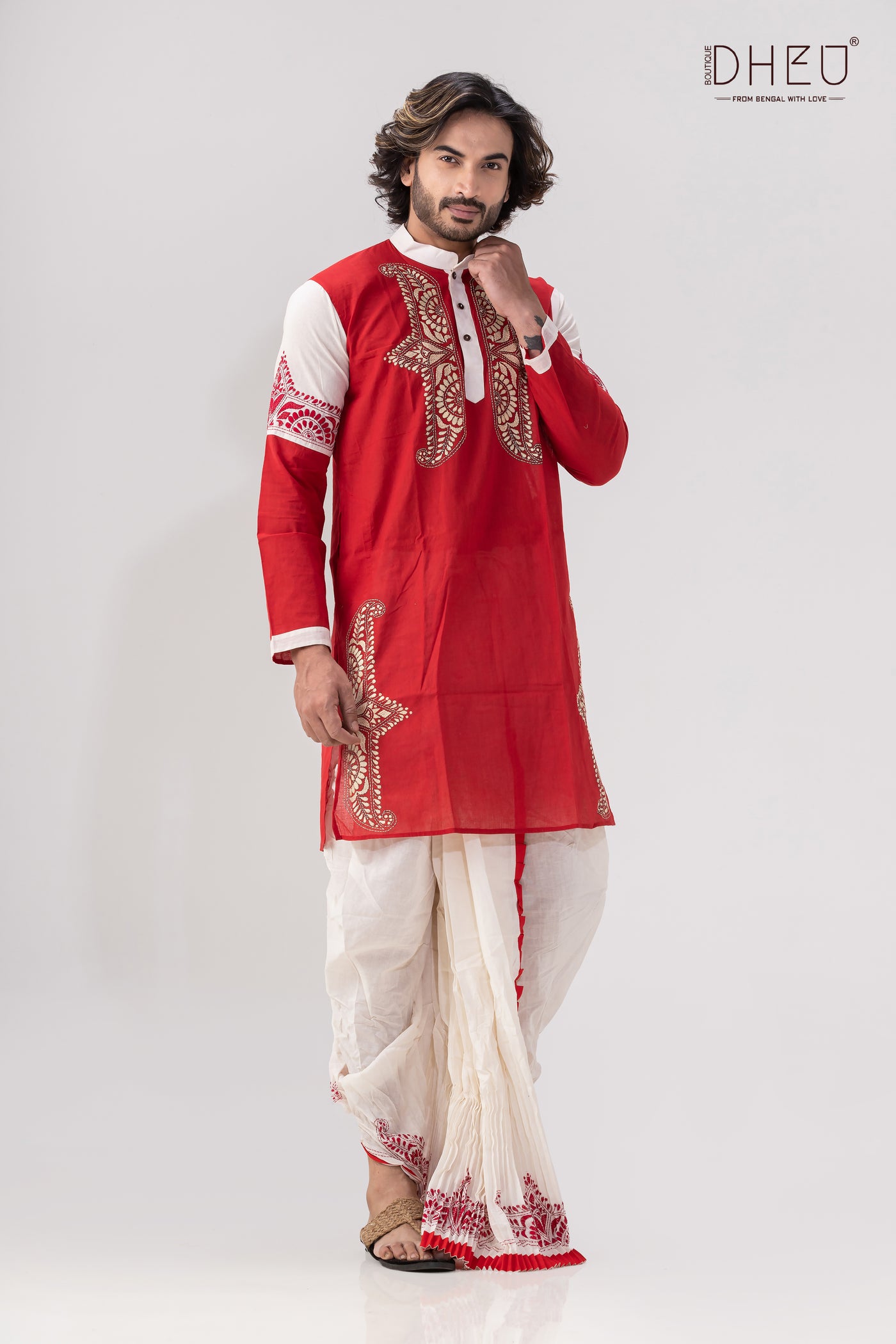 Phagun- Men's Kurta & Dhoti(Optonal) Set