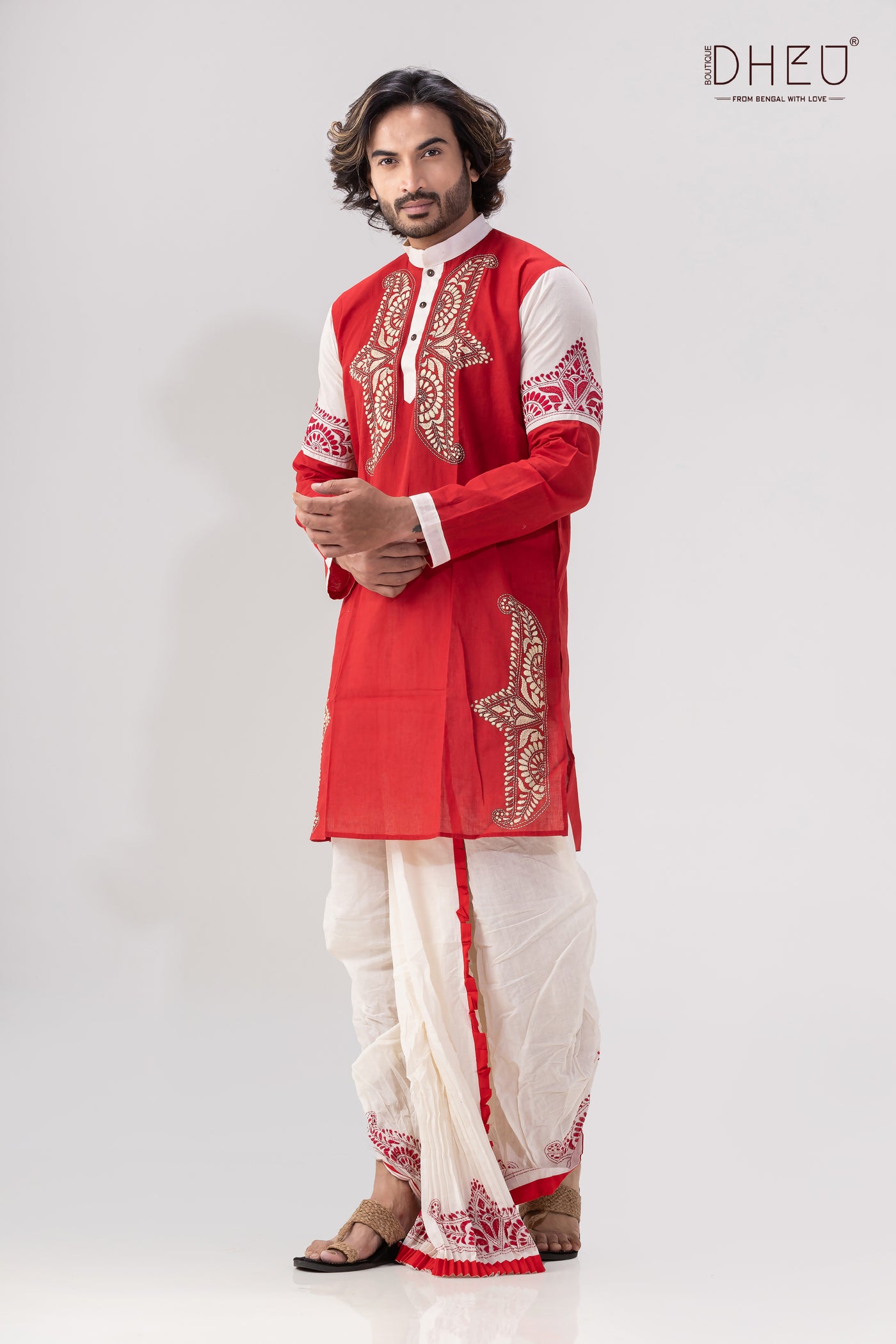 Phagun- Men's Kurta & Dhoti(Optonal) Set