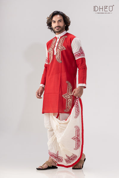 Phagun- Men's Kurta & Dhoti(Optonal) Set