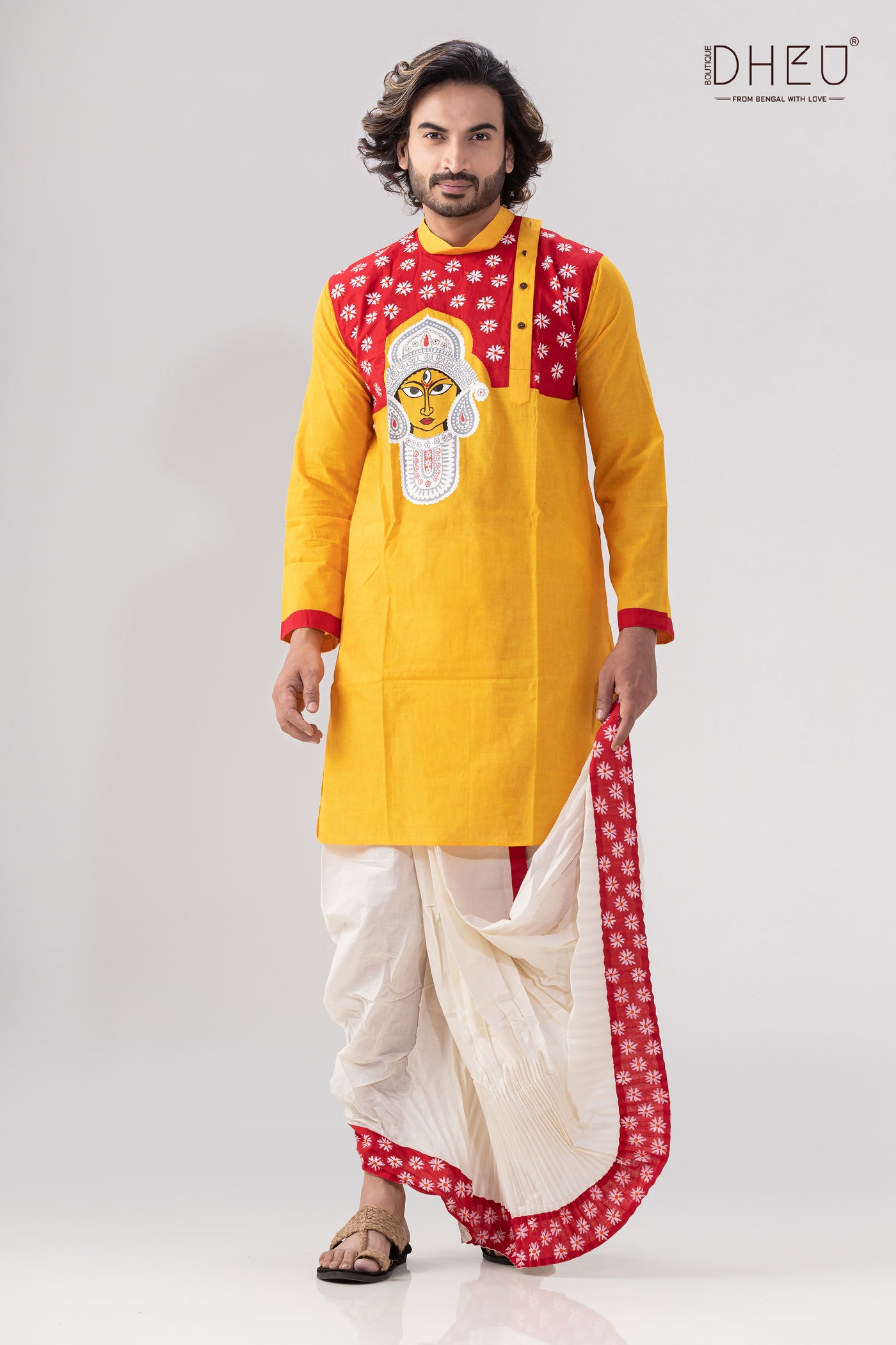 Shiuli Phool-Kurta+Dhoti(Optional)